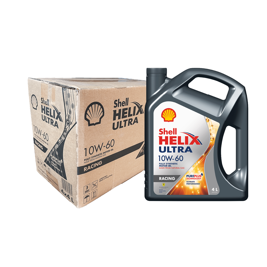 Shell Helix Ultra 超凡喜力賽車 10W-60 引擎機油/潤滑油/偈油 1箱(4升/支, 4支/箱)