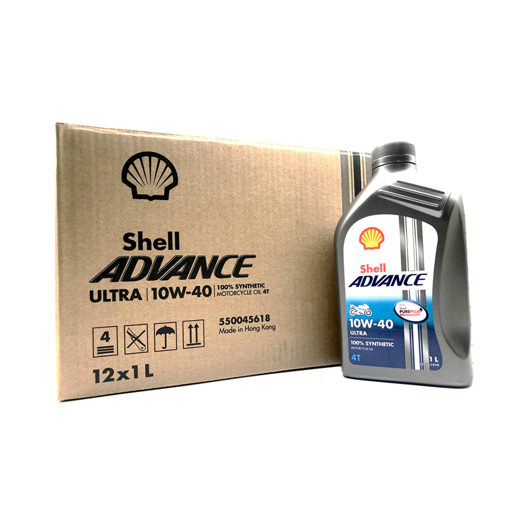 Shell Advance 4T Ultra 10W-40 電單車機油 1箱 (1公升/支, 12支/箱)
